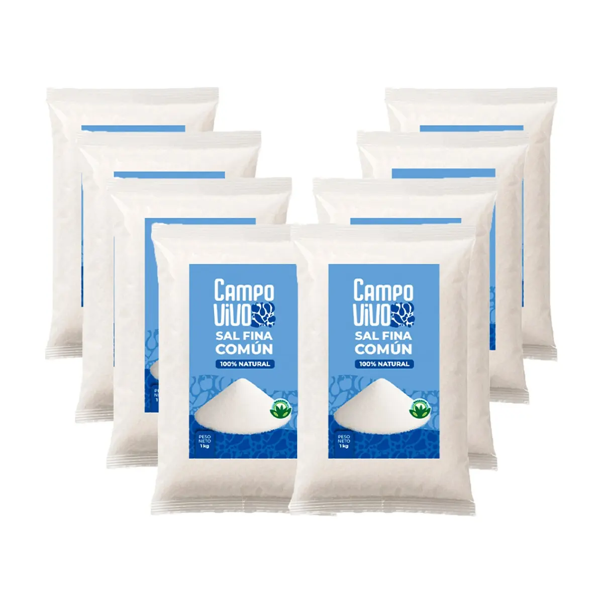 Sal fina común Campo Vivo (8 x 1 kg / 2.2 lb) - Miniatura 1