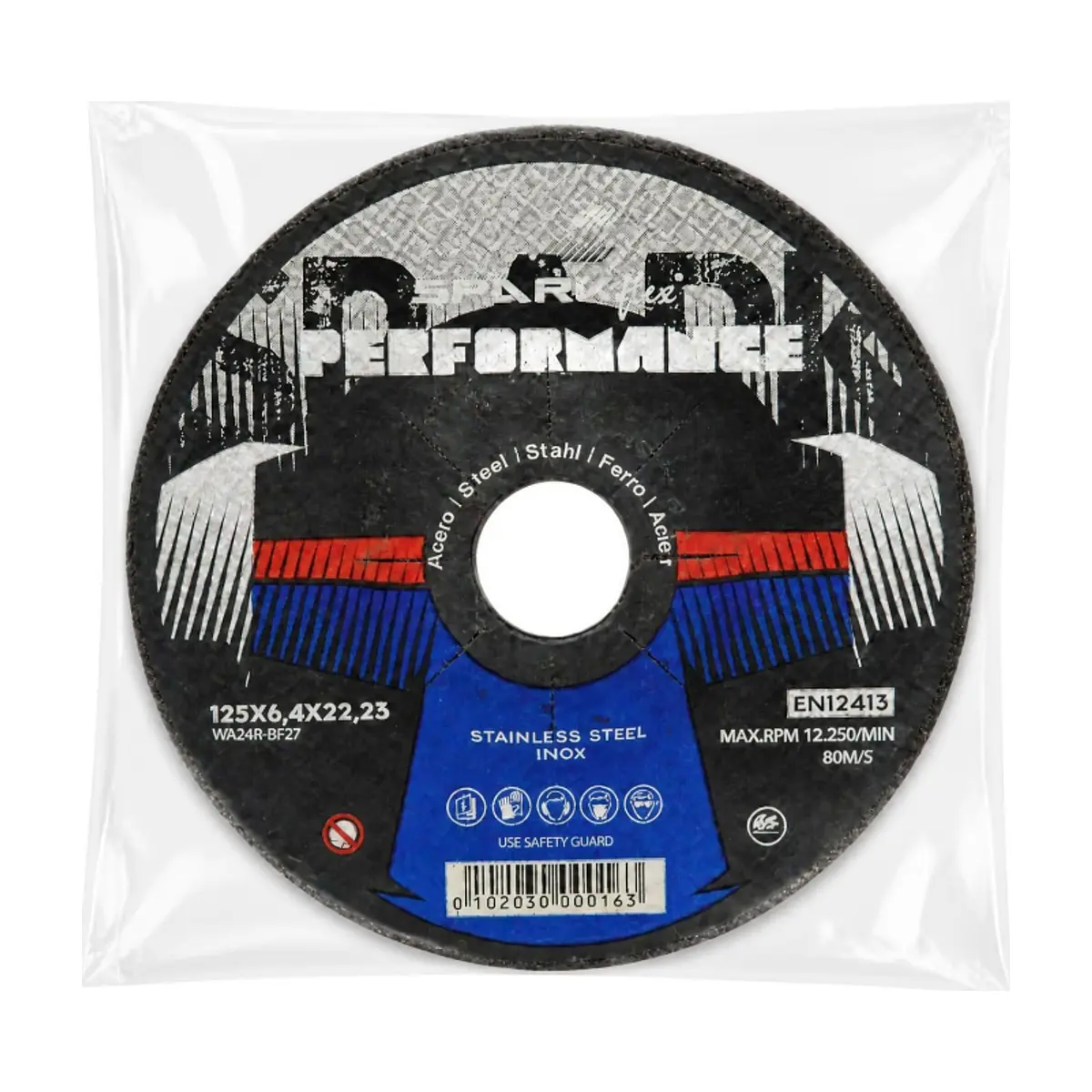Disco de corte de acero 125 x 6.4 x 22.23 mm 80 m/s Sparkflex Performance - Miniatura 3
