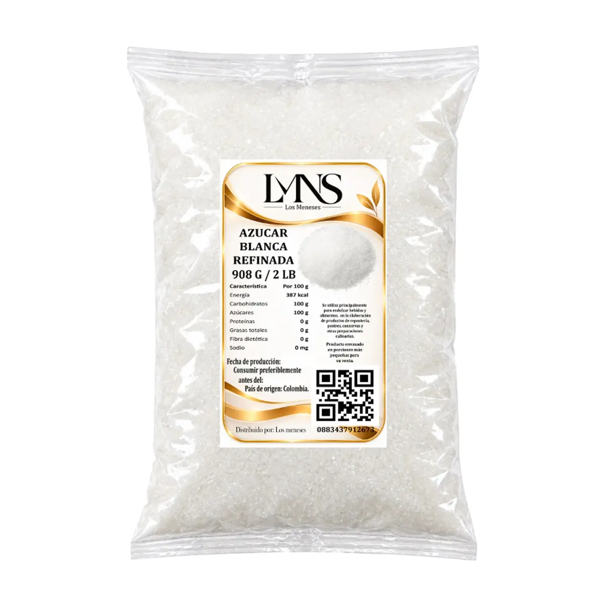 Azúcar blanca refinada Los Meneses (908 g / 2 lb)