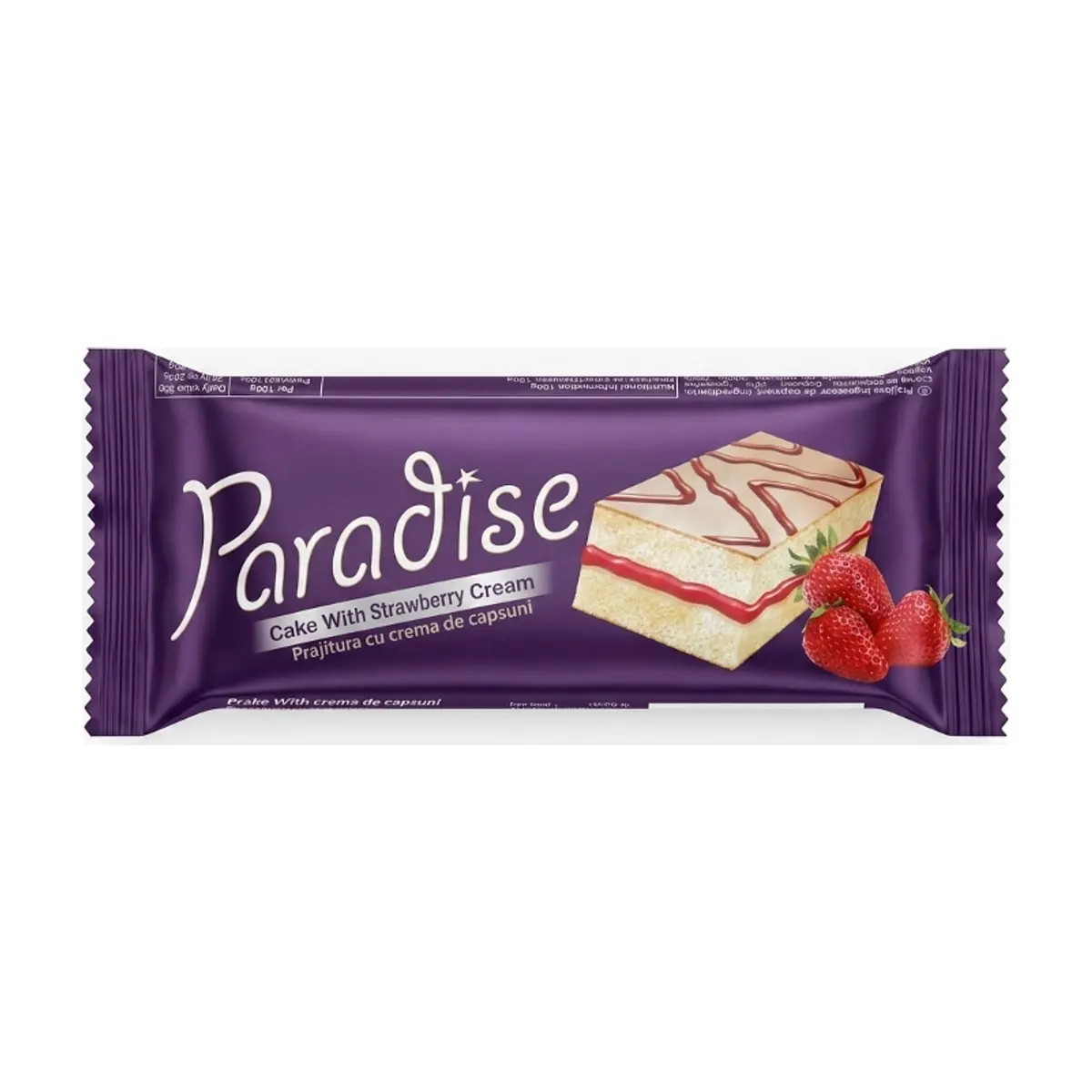 Pastel relleno de crema de fresa con cobertura de chocolate blanco Paradise Simsek (600 g / 1.32 lb) - Miniatura 2