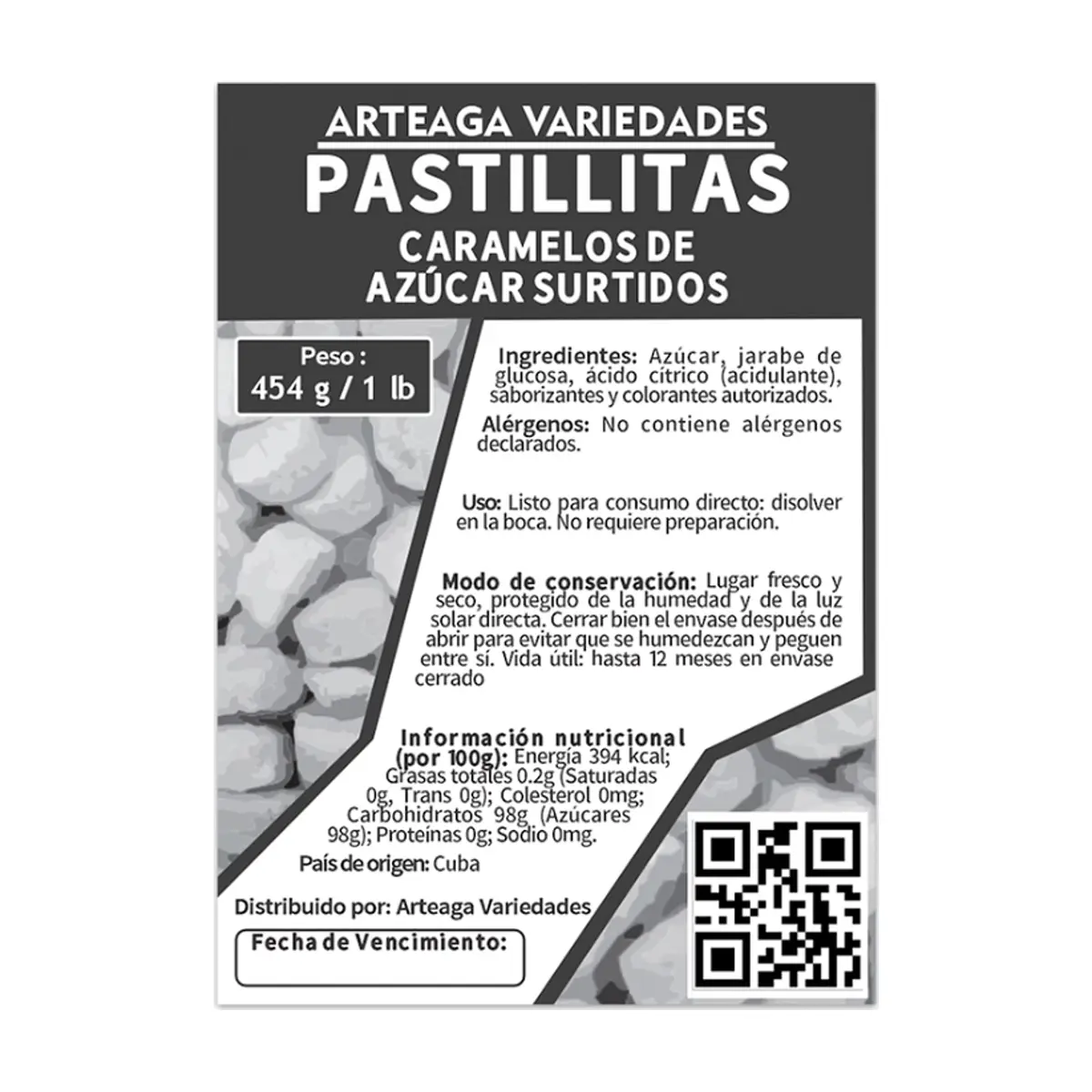 Caramelos de azúcar surtidos Arteaga Variedades (454 g / 1 lb) - Thumbnail 2