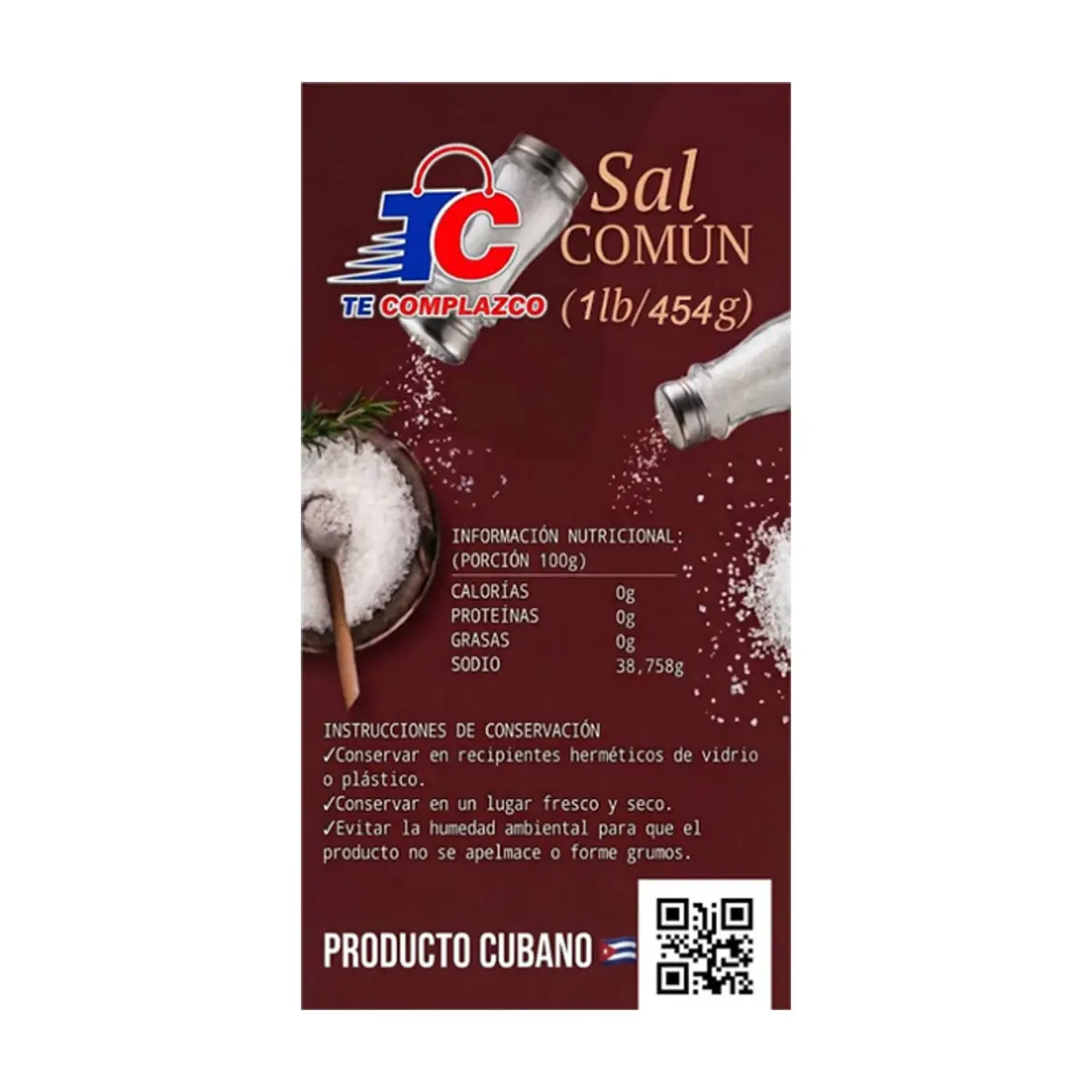 Sal común Te Complazco (454 g / 1 lb) - Thumbnail 2