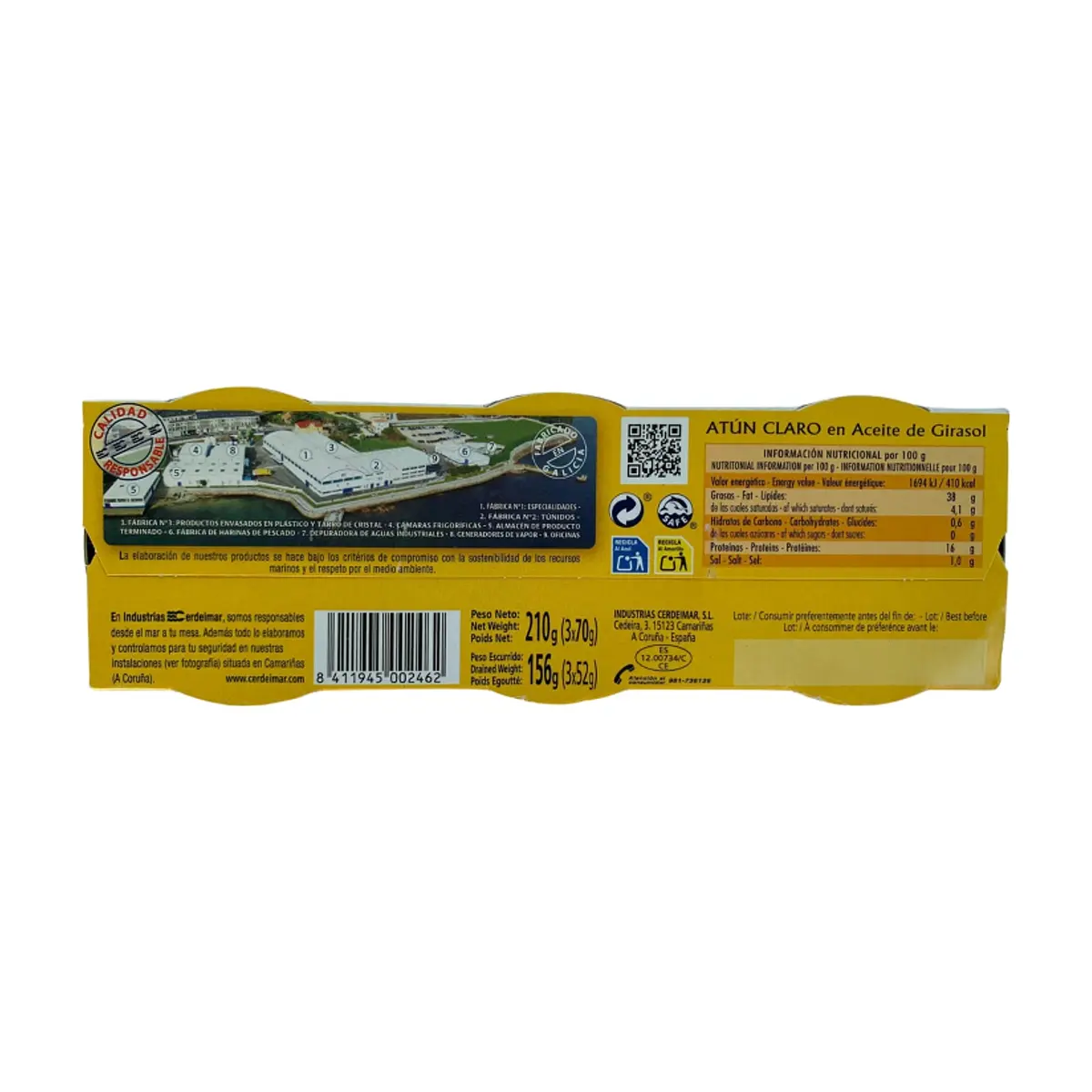 Atún claro en aceite de girasol Boya (210 g / 7.41 oz) - Thumbnail 2