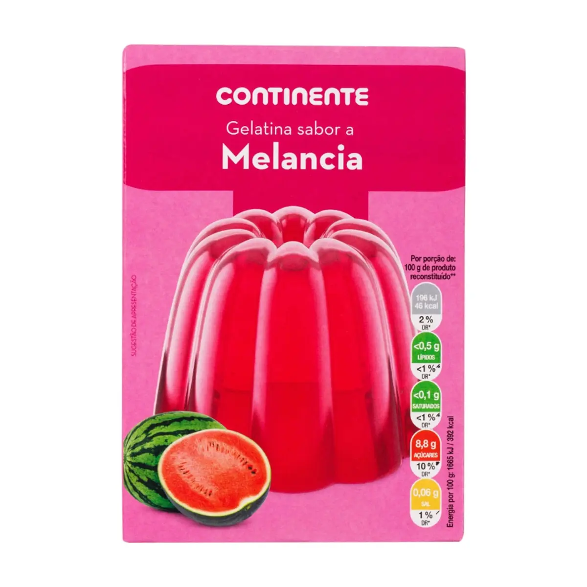 Gelatina en polvo sabor sandía Continente (2 x 67 g / 2.36 oz)
