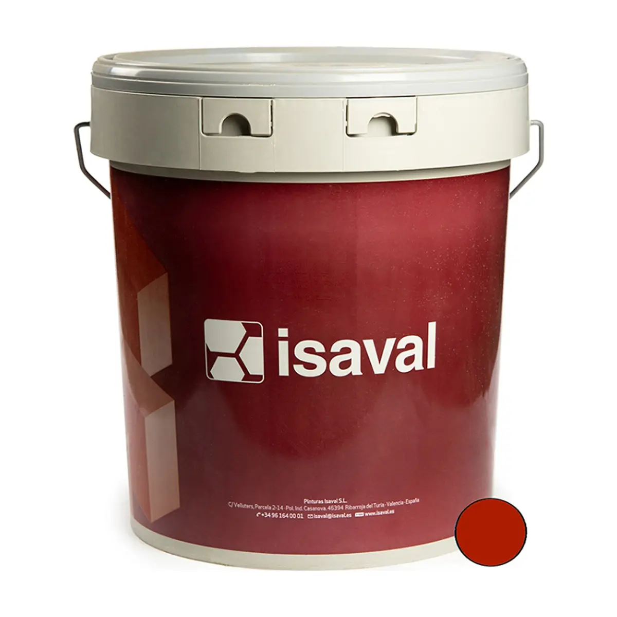 Pintura elástica impermeabilizante color rojo aislante antigoteras Isaval (14 L)