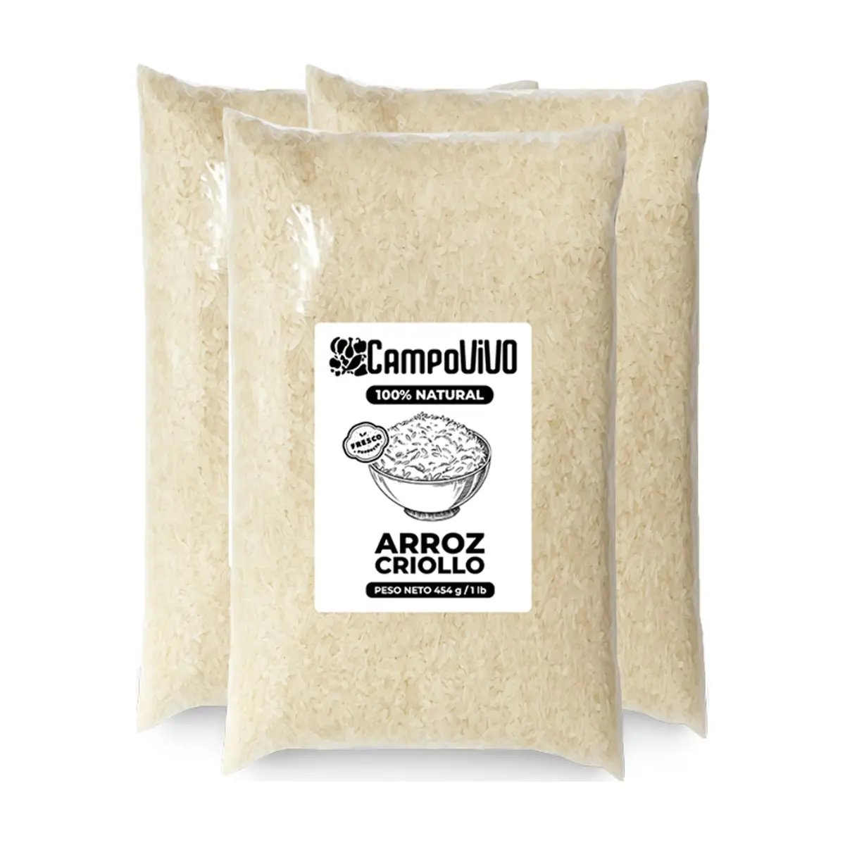 Arroz criollo Campo Vivo (3 x 454 g / 1 lb)