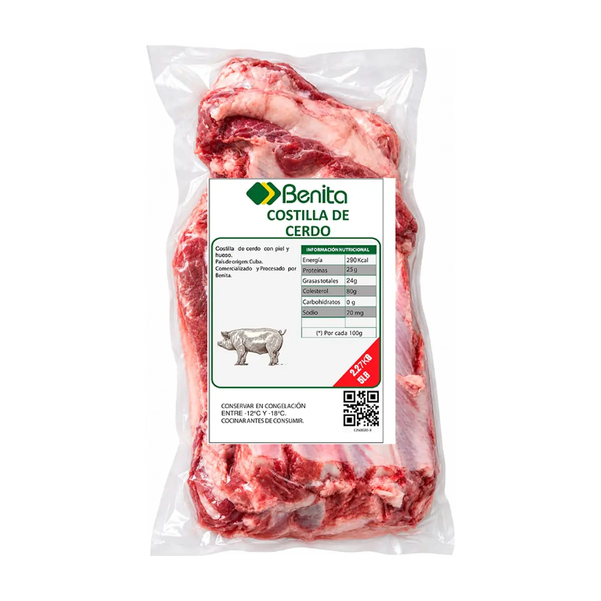 Costilla de cerdo Benita (2.27 Kg / 5 lb) - Miniatura 3