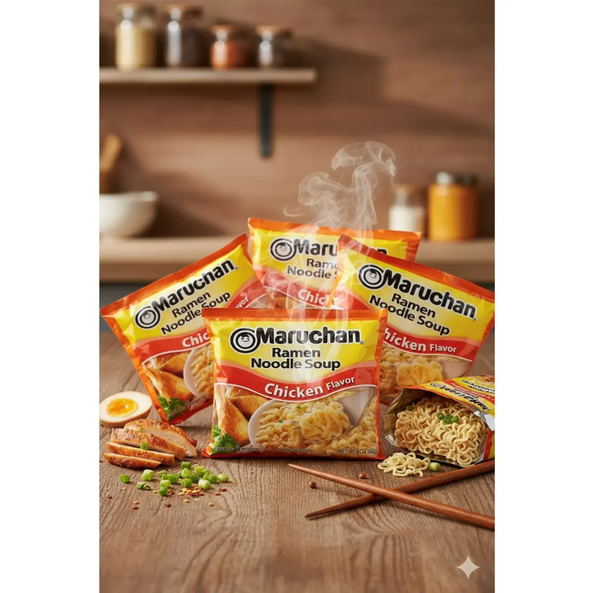 Sopa instantánea de fideos sabor a pollo Maruchan (6 x 85 g / 2.99 oz) - Thumbnail 2