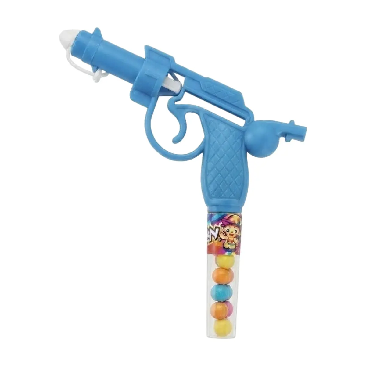 Pistola de juguete azul con caramelos Chipirrines