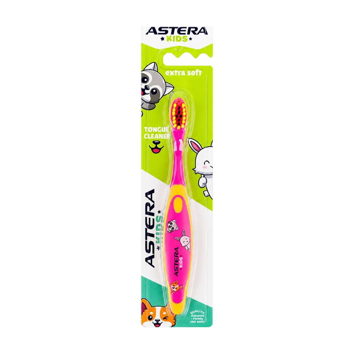 Cepillo dental infantil rosado Astera Kids