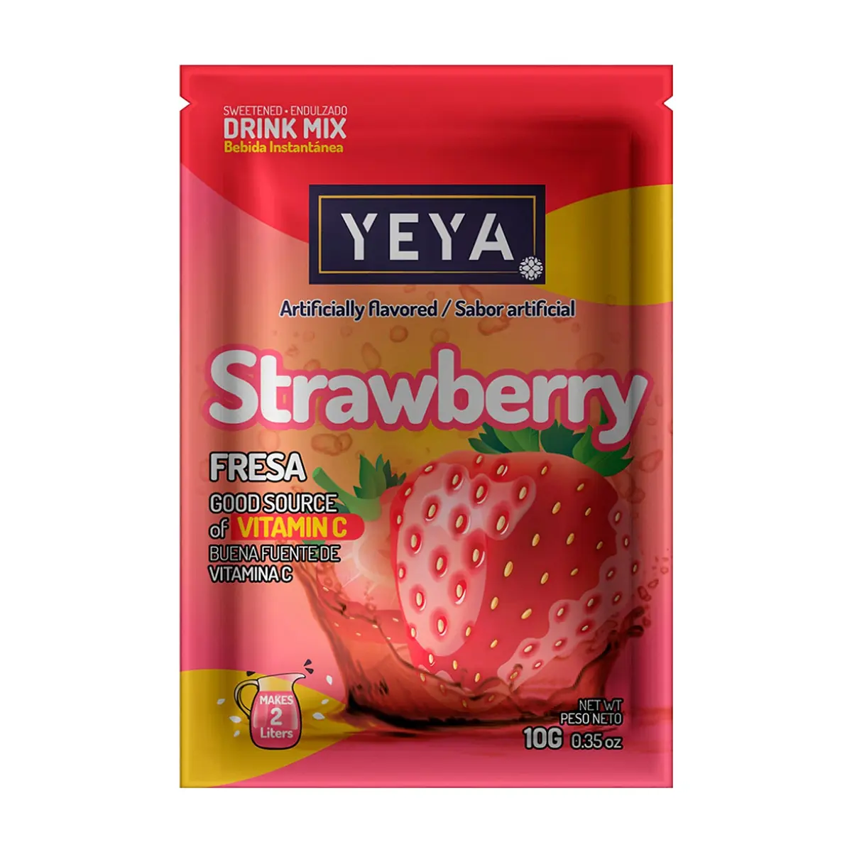 Refresco instantáneo sabor fresa YEYA (10 g)