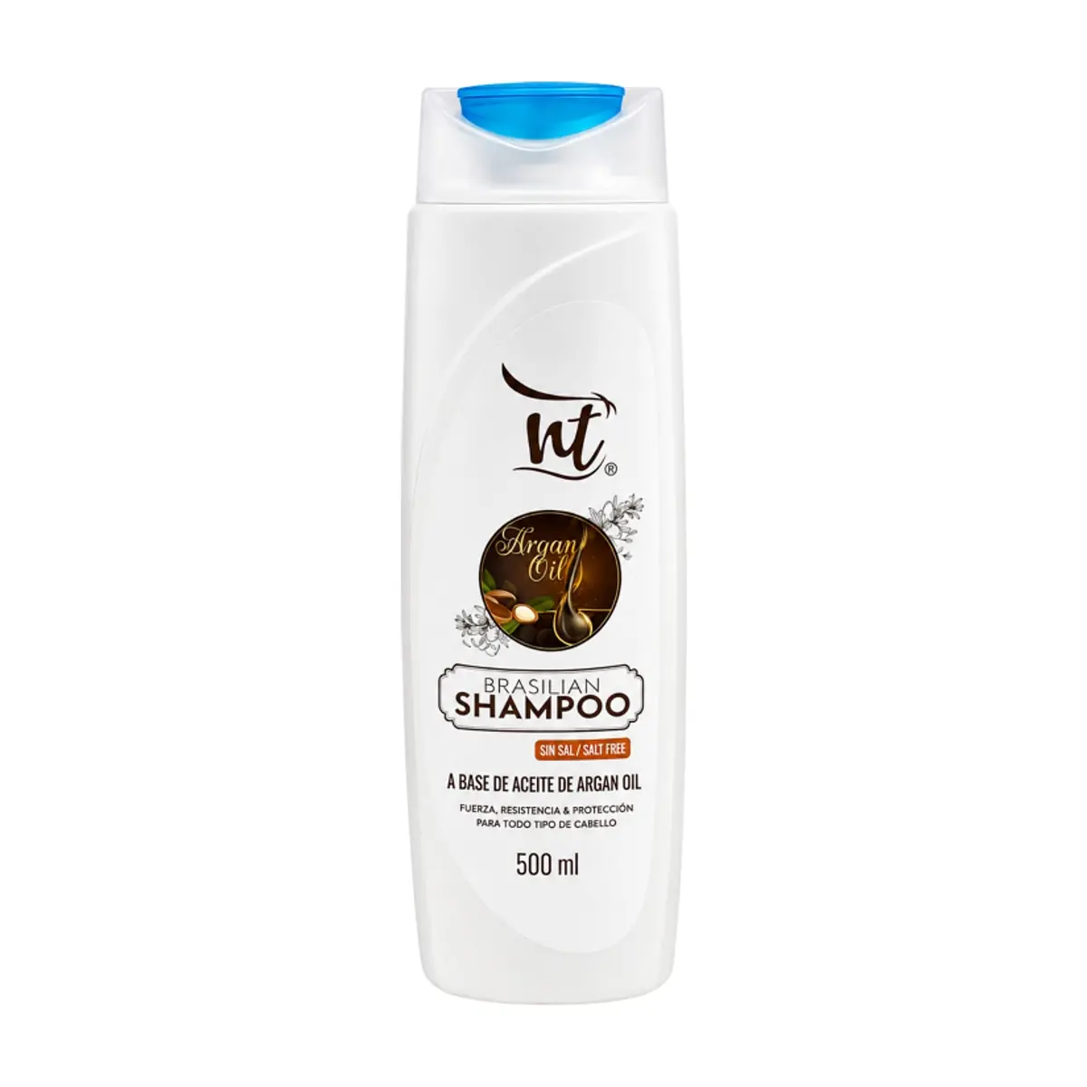 Champú brasileño a base de aceite de argán sin sal NT (500 ml)