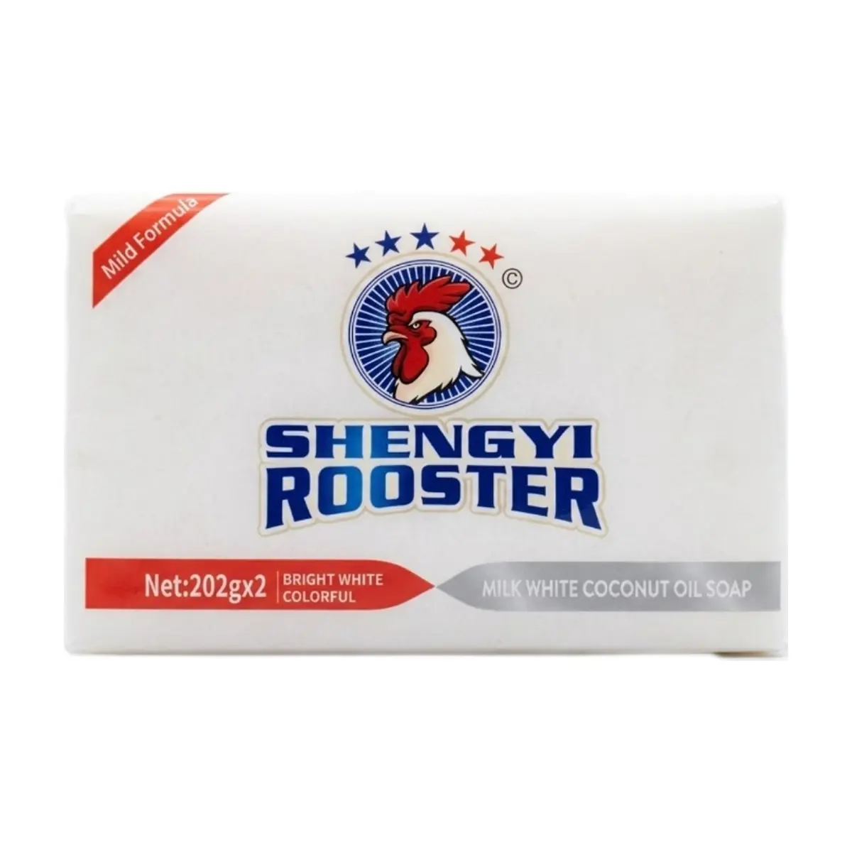 Jabón de lavar de aceite de coco Shengyi Rooster (2 x 202 g / 7.12 oz)