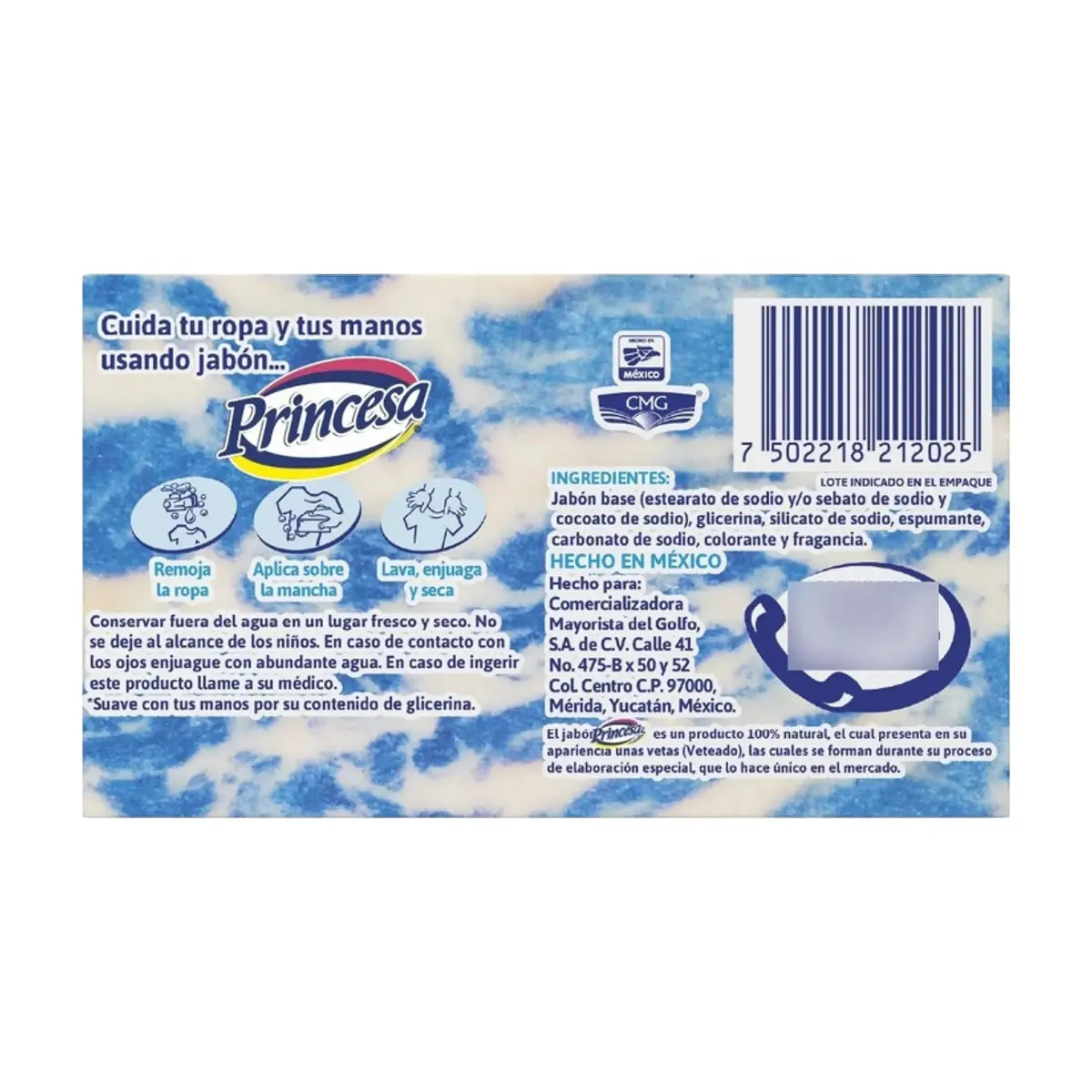 Jabón de lavar veteado Princesa (200 g / 7.05 oz) - Miniatura 5