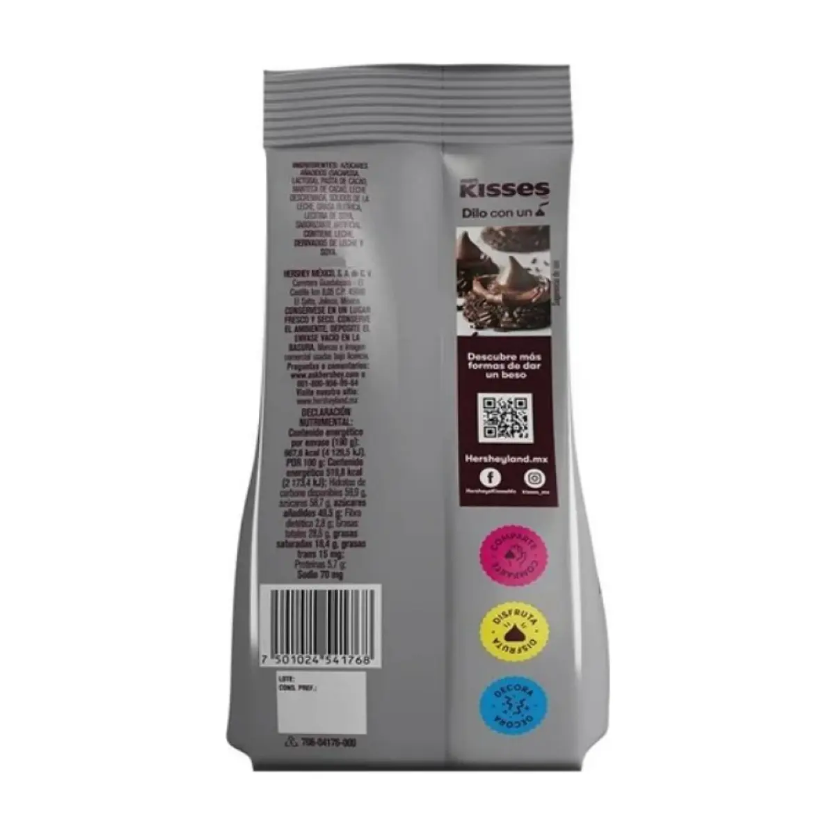 Chocolates con leche Kisses Hershey's (190 g / 6.7 oz) - Miniatura 5