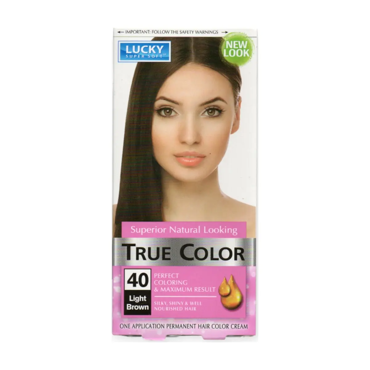 Tinte de cabello para mujer color castaño claro #40 Lucky Super Soft (40 ml / 1.36 fl. oz)