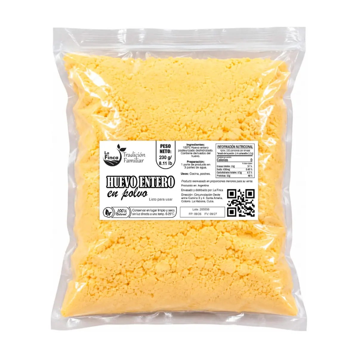Huevo entero en polvo La Finca (230 g / 8.11 oz) - Thumbnail 2