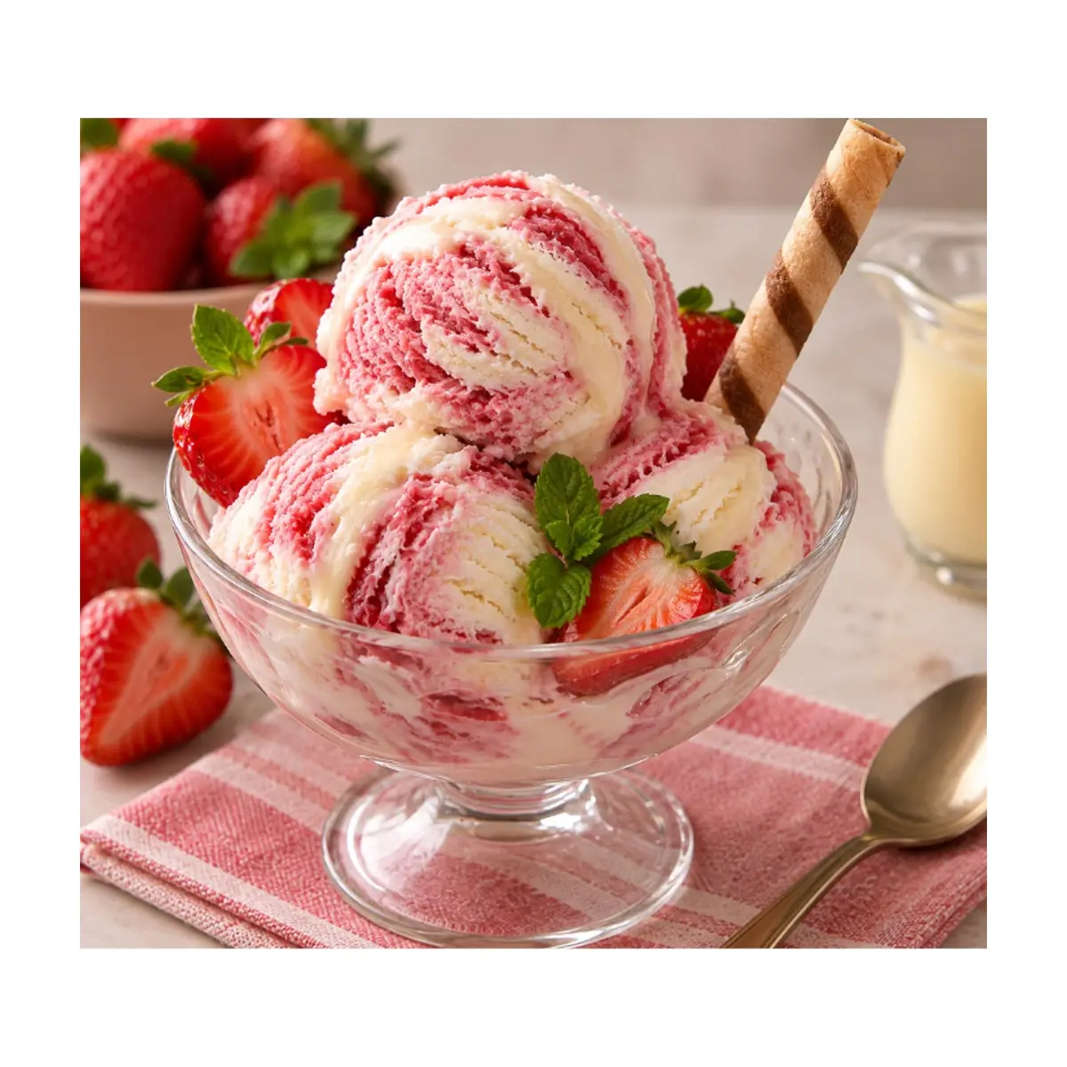 Helado doble crema sabor fresa y leche condensada Alask (4 L) - Miniatura 3
