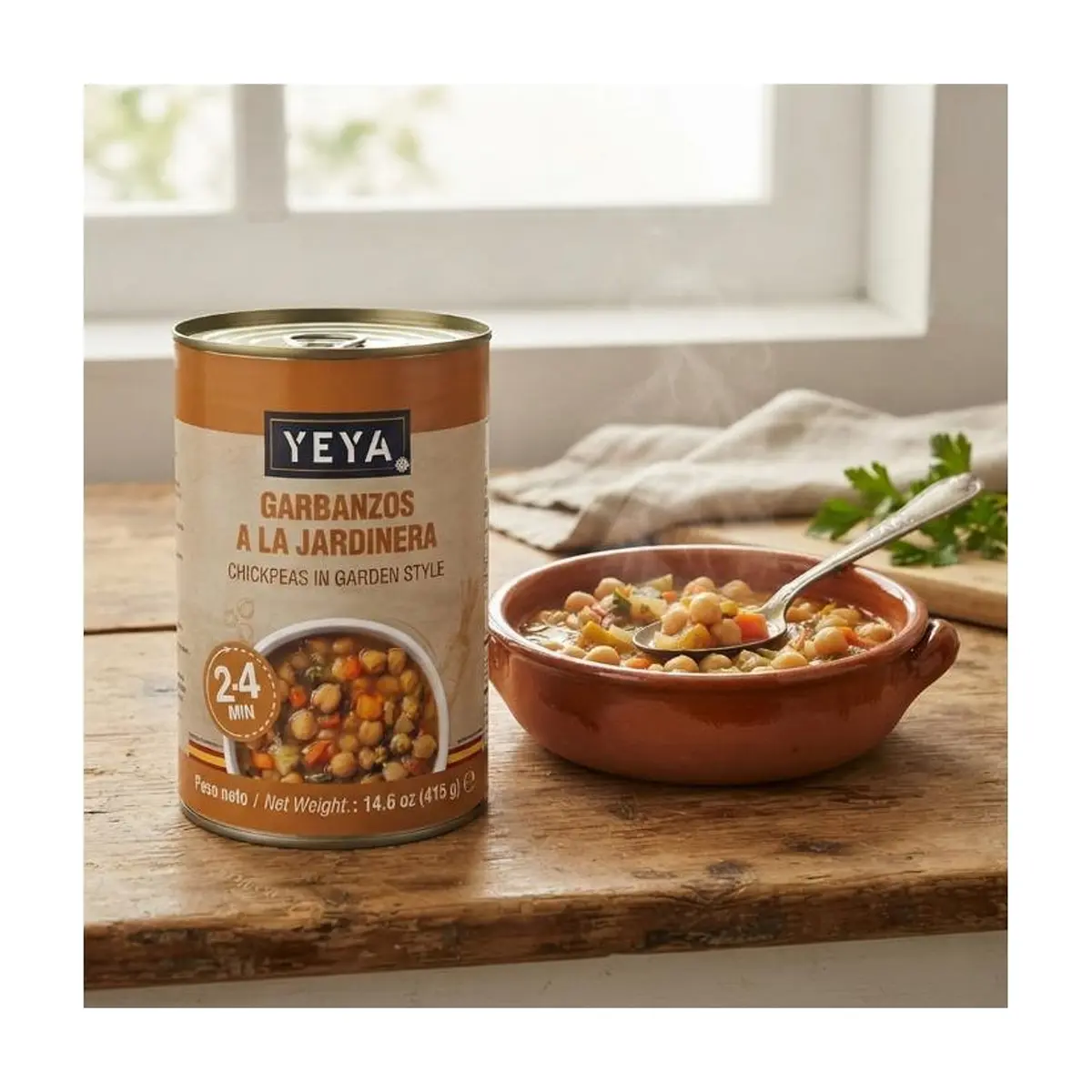Garbanzos a la jardinera YEYA (415 g / 14.6 oz) - Miniatura 4