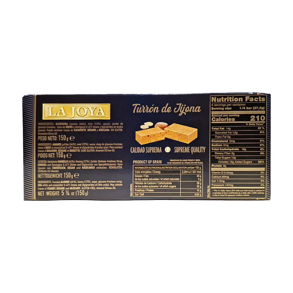 Turrón de Jijona La Joya (150 g / 5.29 oz) - Miniatura 3