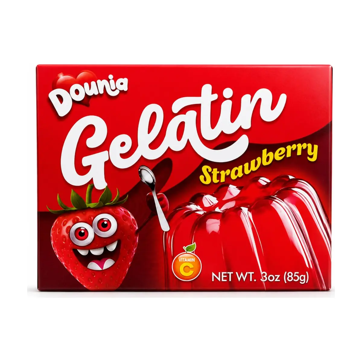 Gelatina con sabor a fresa Dounia (85 g / 3 oz)