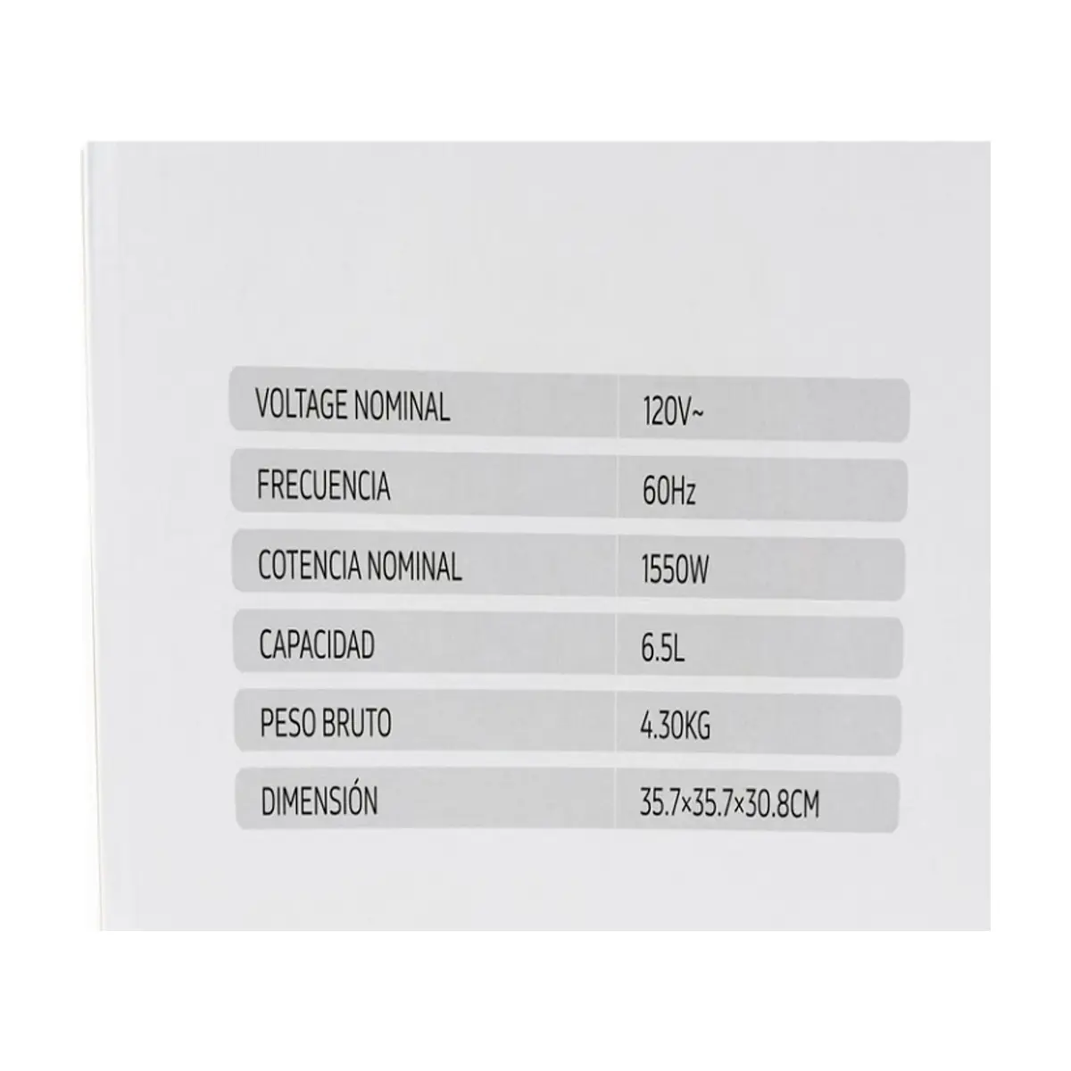 Freidora de aire 6.5 L EKO EKO0005 (1550 W) - Thumbnail 3