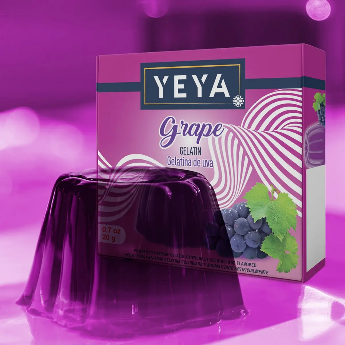 Gelatina sabor uva YEYA (20 g) - Thumbnail 3