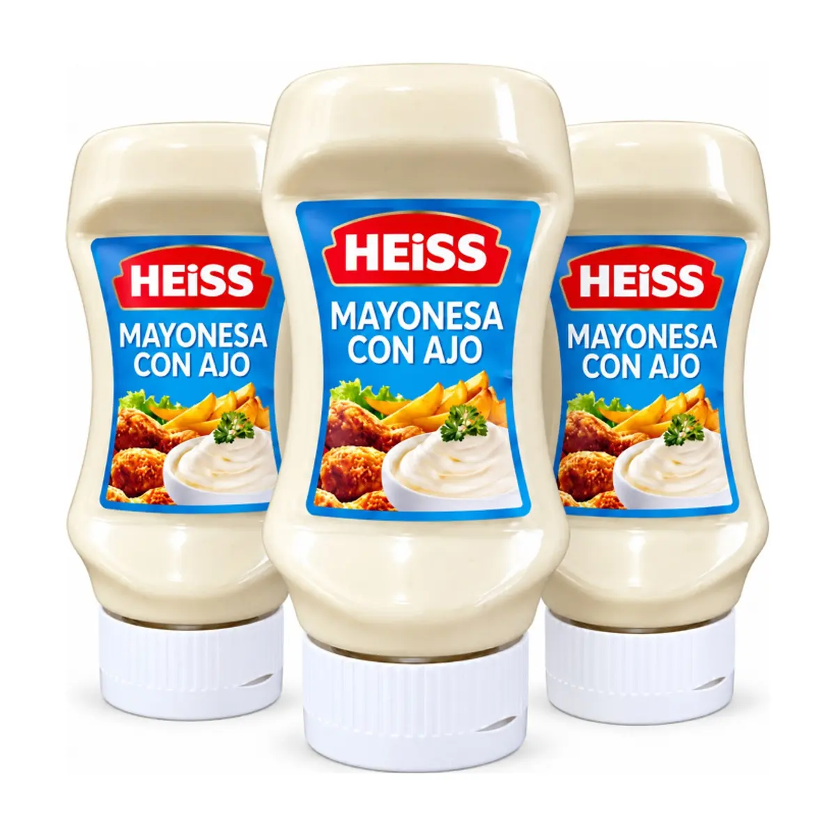 Mayonesa con ajo Heiss (3 x 260 g / 9.17 oz)