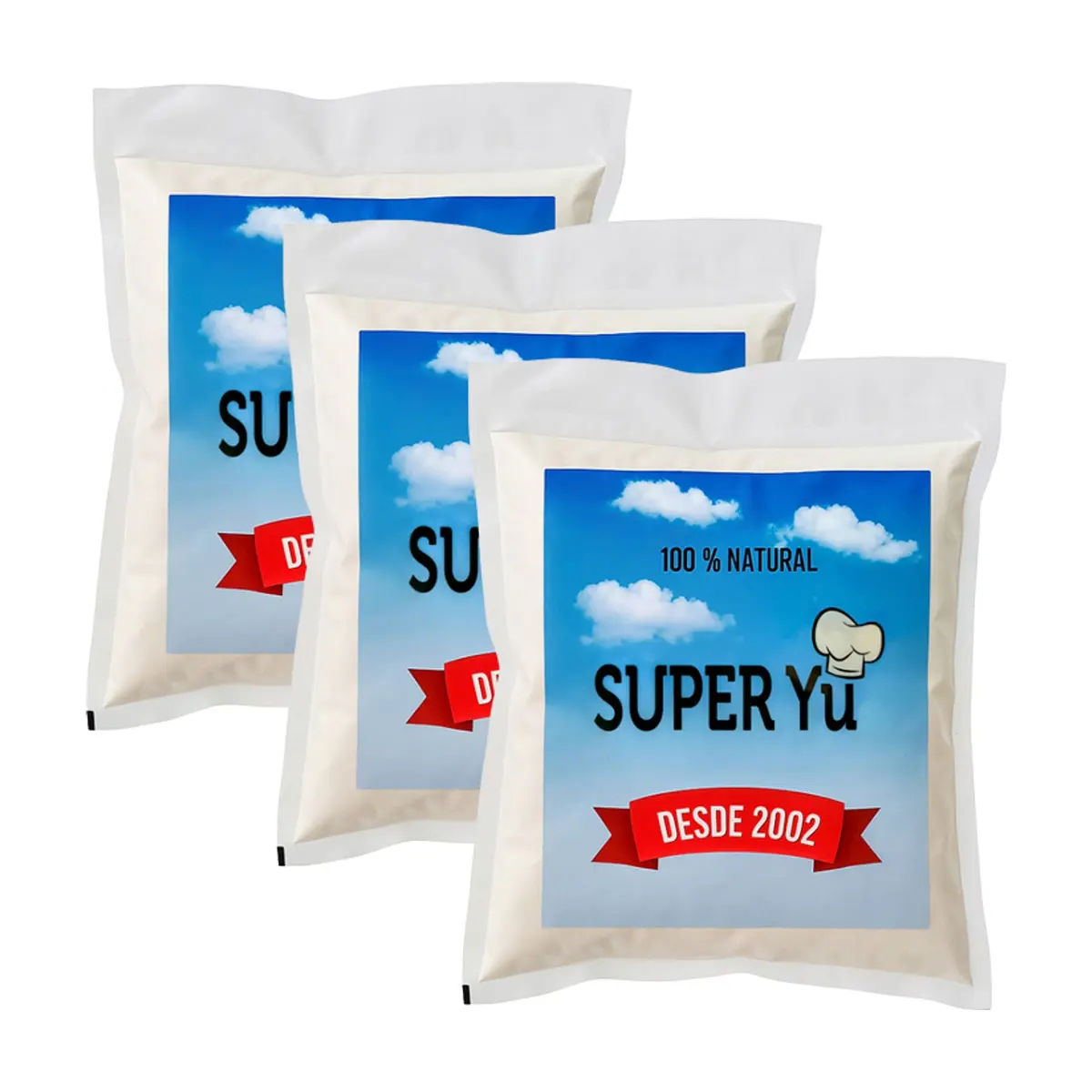 Detergente en polvo con aroma a limón Super Yu (3 x 1.5 kg / 3.3 lb)