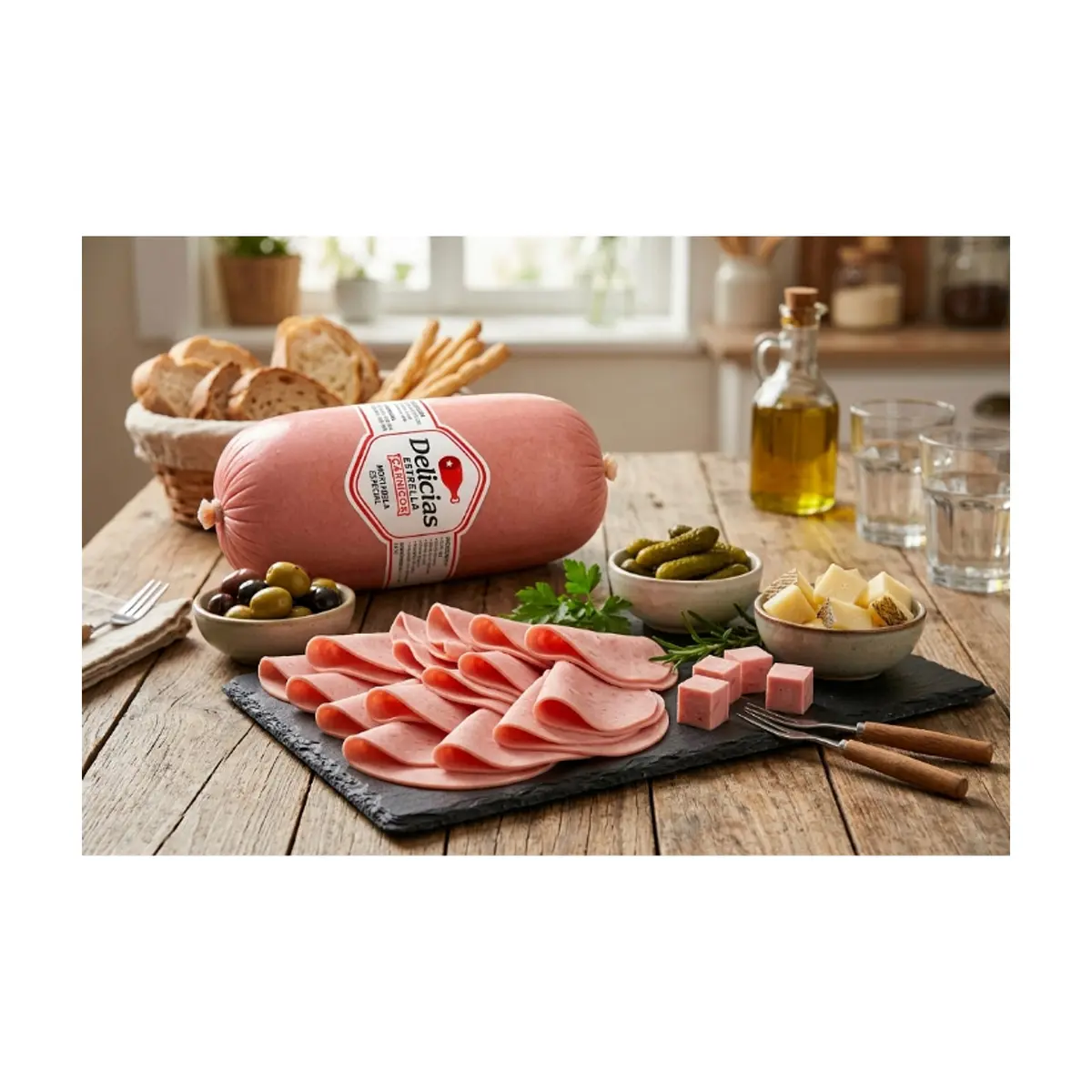 Mortadela especial Delicias Estrella (1.81 kg / 4 lb) - Thumbnail 4