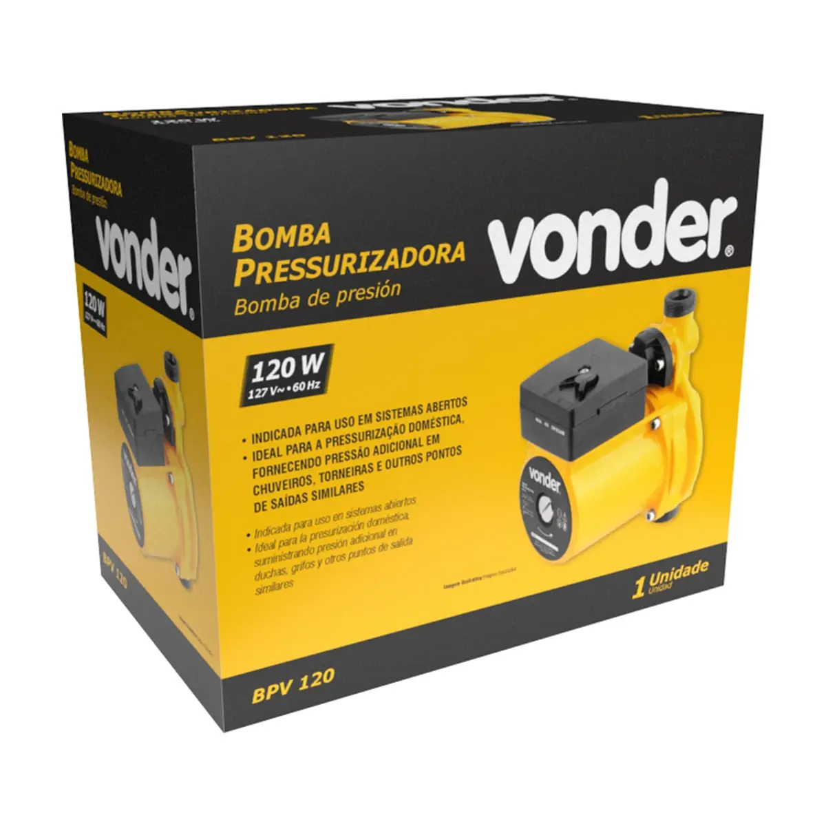 Bomba de agua presurizadora 120 W Vonder BPV120 - Thumbnail 2