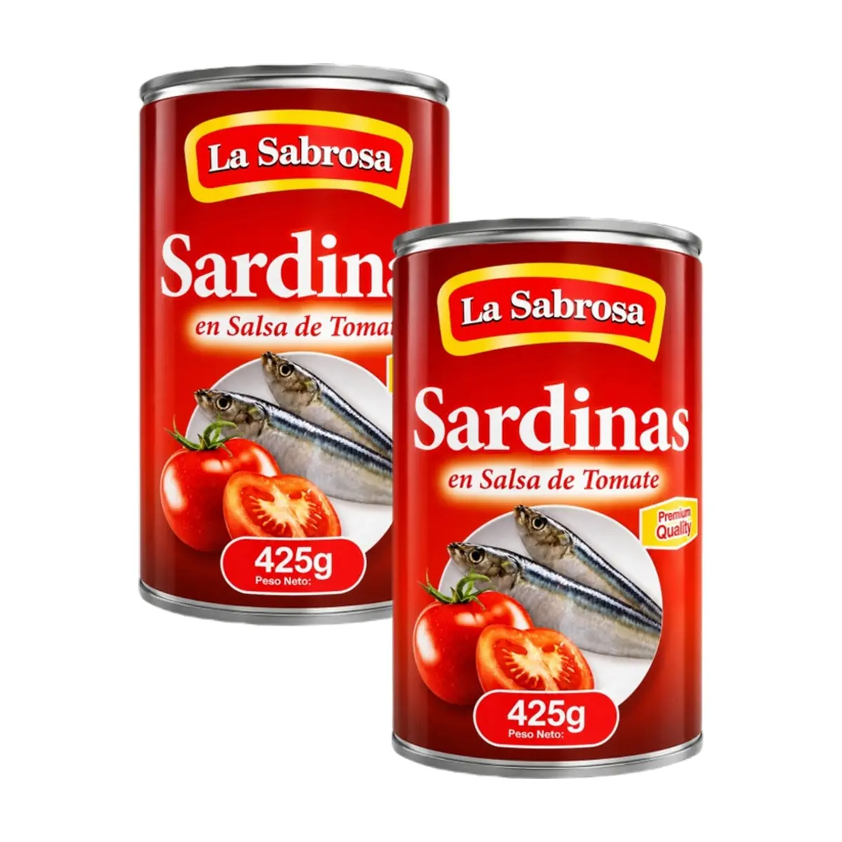 Sardinas en salsa de tomate La Sabrosa (2 x 425 g / 14.99 oz) - Imagen 1