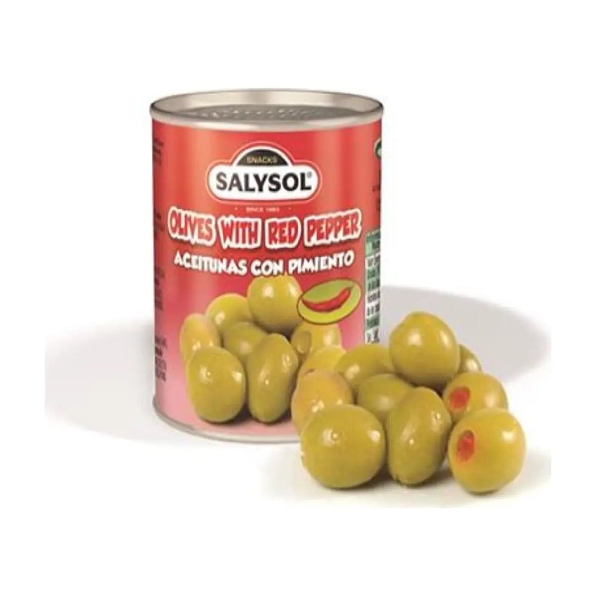 Lata de Aceitunas con Pimientos Escurridos (50g) SALYSOL
