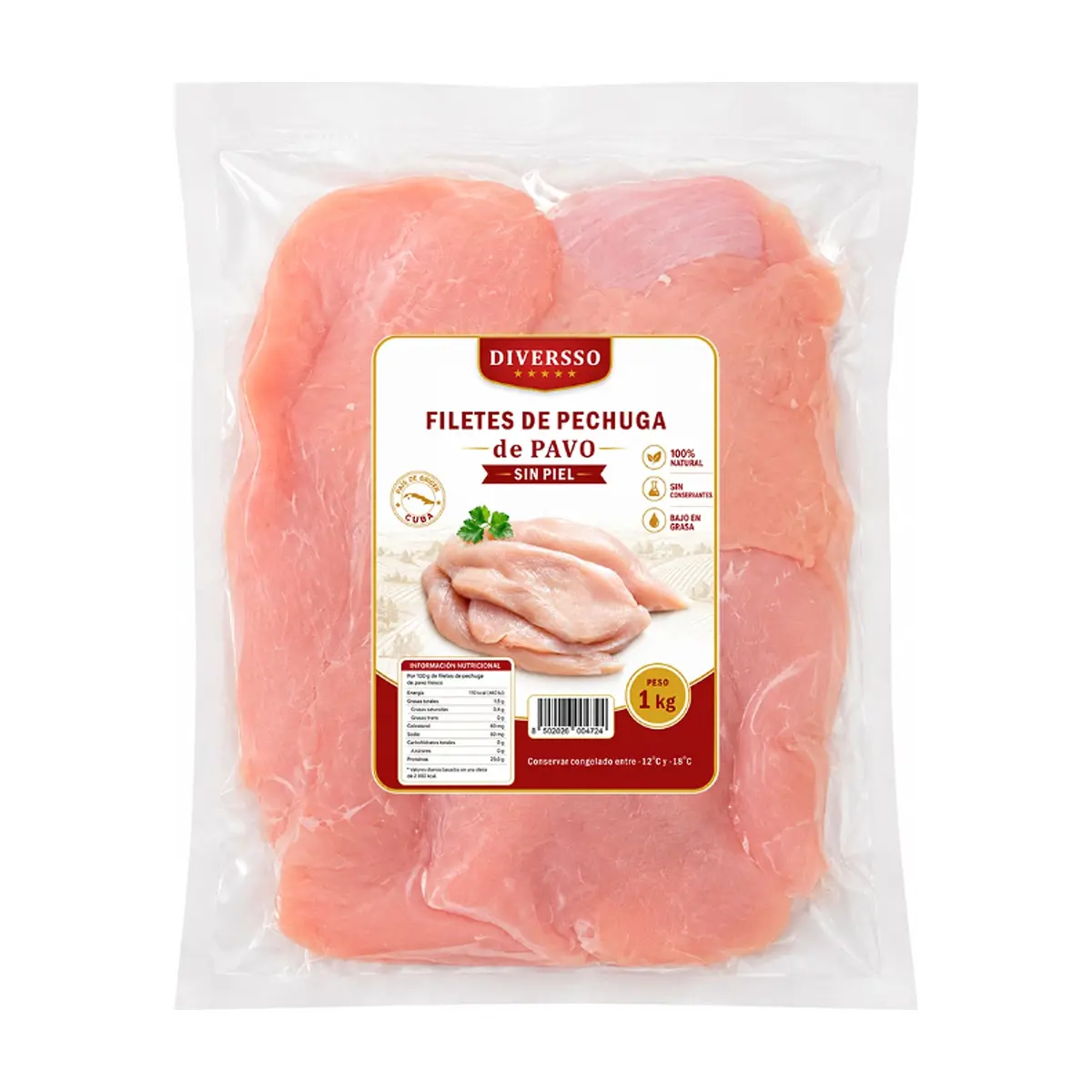 Filetes de pechuga de pavo sin piel Diversso (1 kg / 2.2 lb) - Thumbnail 2