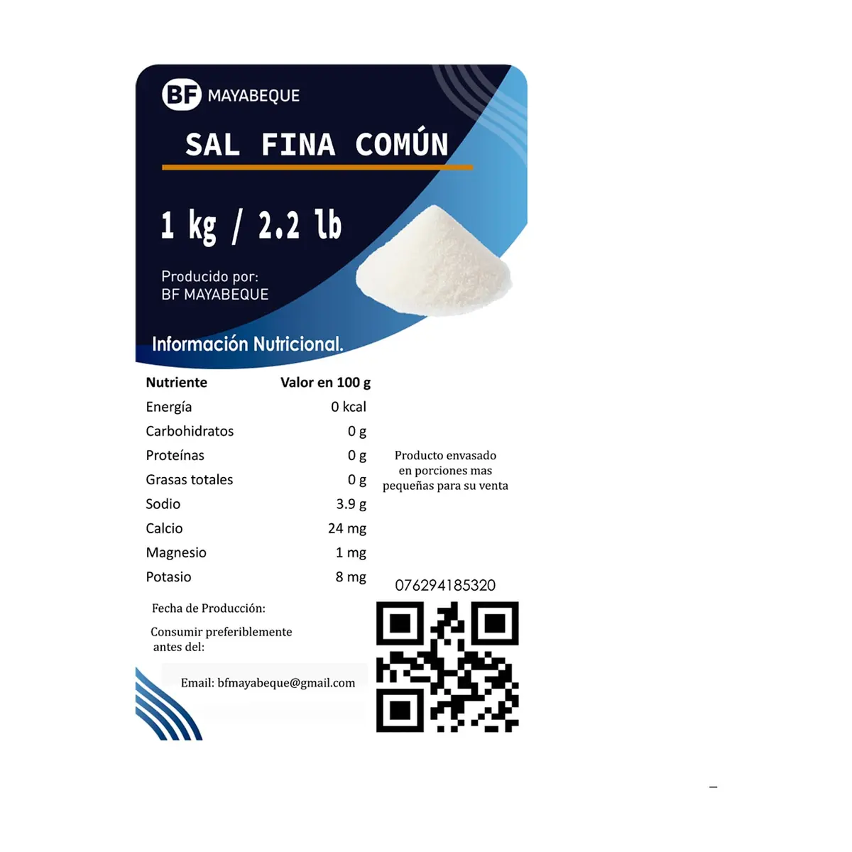 Sal fina común BF Mayabeque (1 kg / 2.2 lb) - Miniatura 2