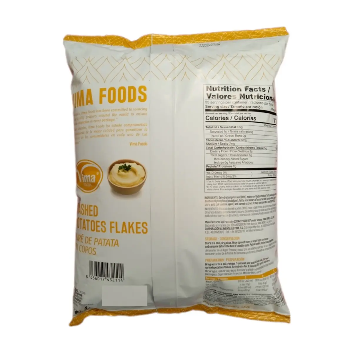 Puré de patatas en copos Vima Foods (1 kg / 2.2 lb) - Thumbnail 2
