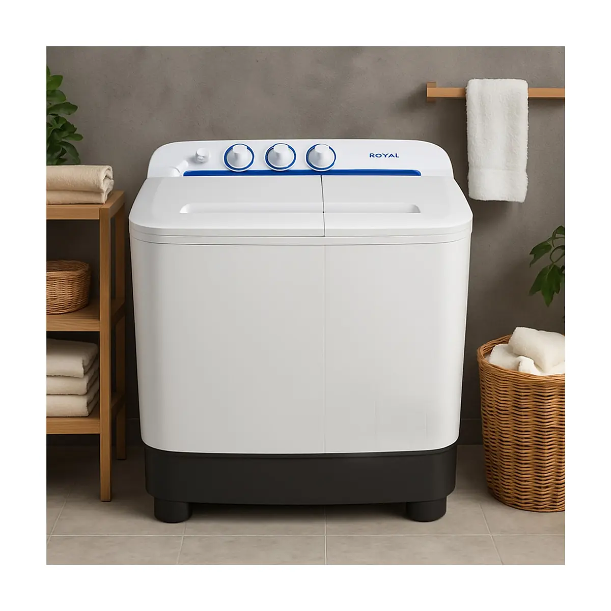 Lavadora semiautomática de 7 kg color blanco Royal RWT700 - Thumbnail 4