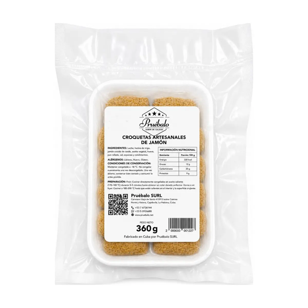 Croquetas artesanales de jamón Pruébalo (360 g / 12.7 oz) - Thumbnail 2