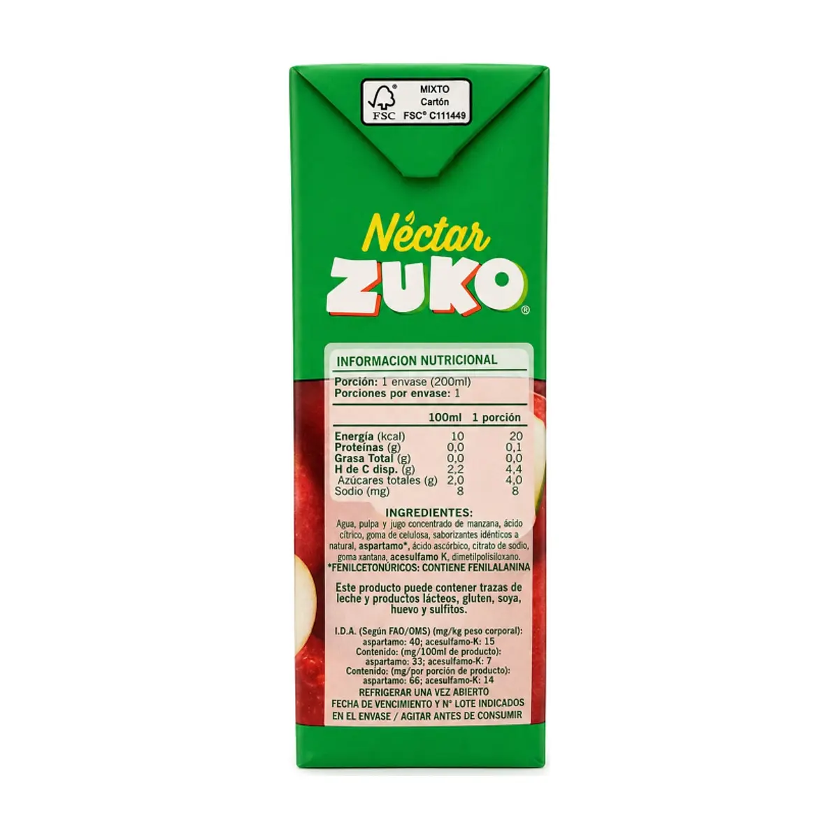 Néctar de manzana Zuko (6 x 200 ml) - Thumbnail 4