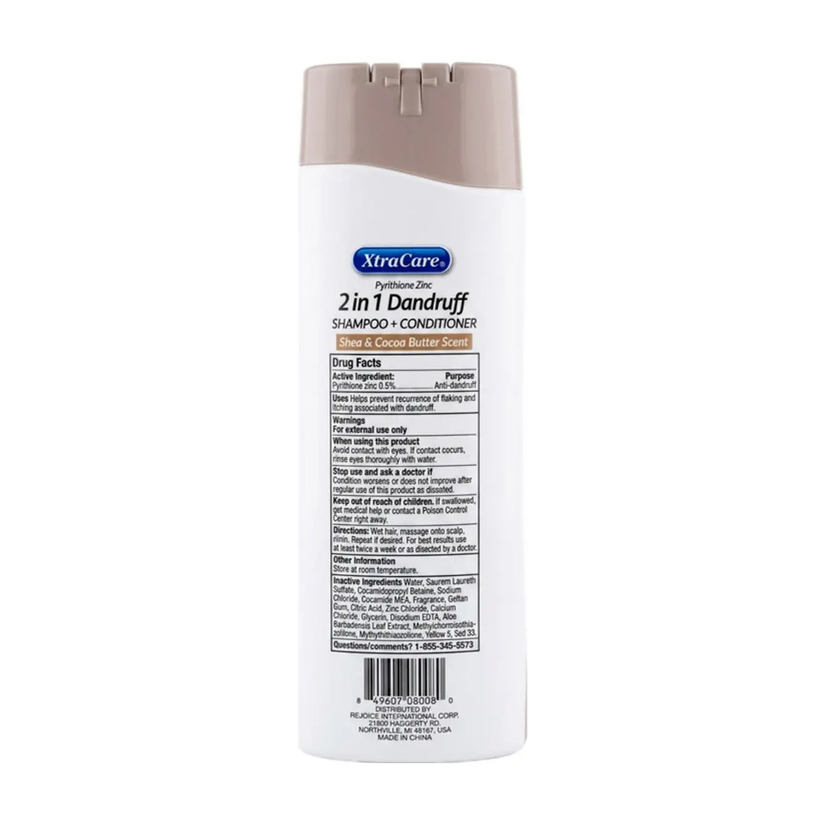 Champú + Acondicionador Anticaspa con Piritiona de Zinc aroma a manteca de karité y manteca de cacao 2 en 1 XtraCare (400 ml) - Thumbnail 2