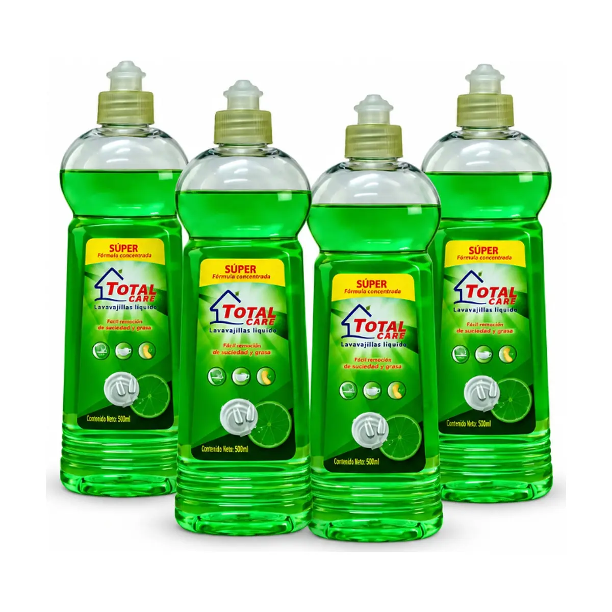 Combo lavavajillas líquido Total Care (4 x 500 ml)