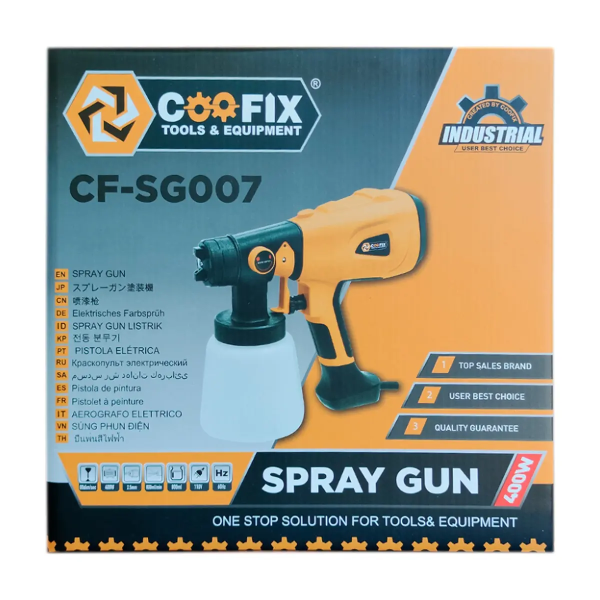 Pistola eléctrica para pintar 400 W 800 ml Coofix CF-SG007 - Miniatura 4