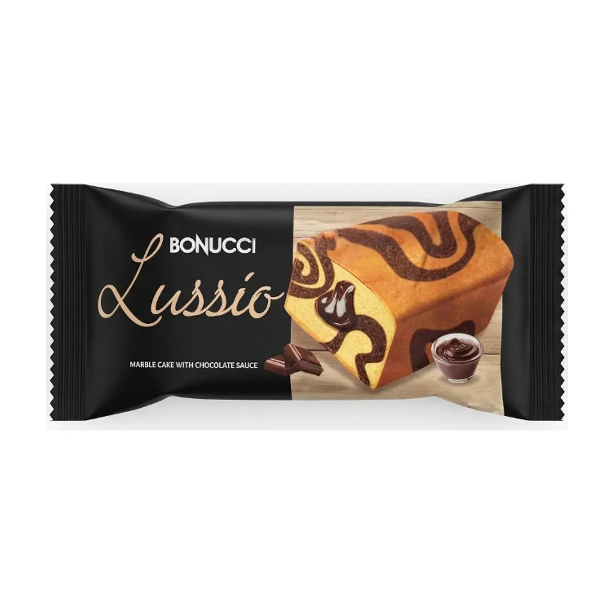 Pastel marmoleado relleno de crema de chocolate Lussio Bonucci (50 g / 1.76 oz)