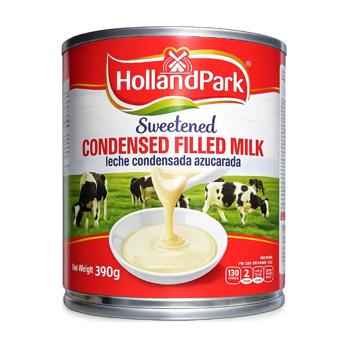 Leche condensada azucarada HollandPark (390 g / 14 oz)