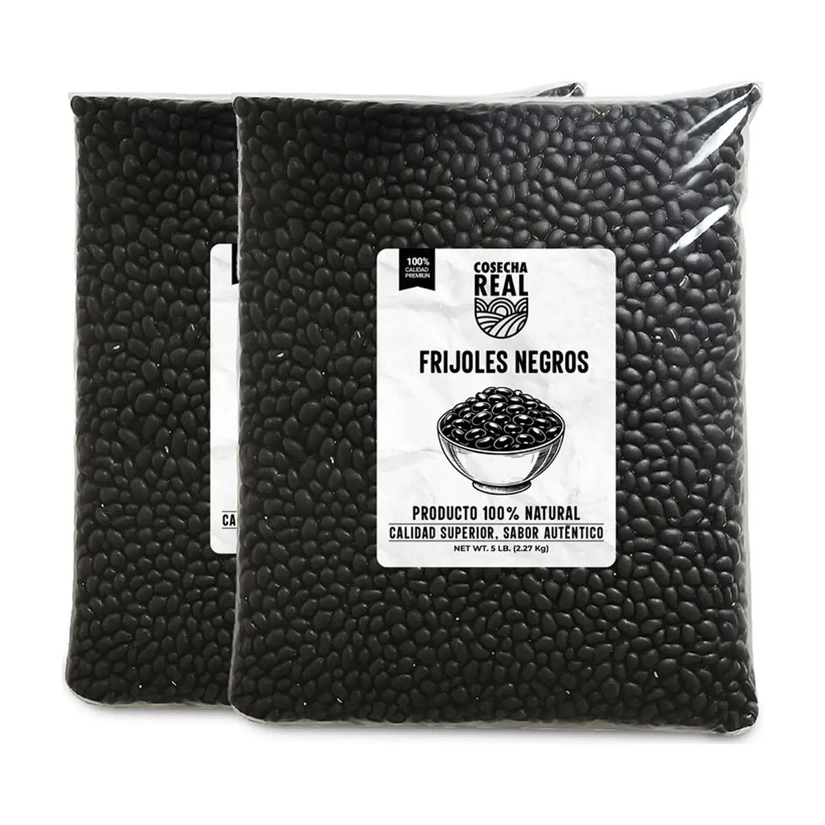 Frijoles negros Cosecha Real (2 x 2.27 kg / 5 lb)
