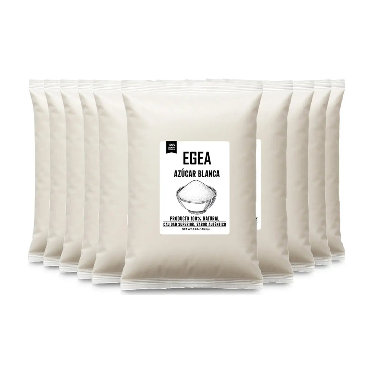 Azúcar blanca EGEA (10 x 1.36 kg / 3 lb)