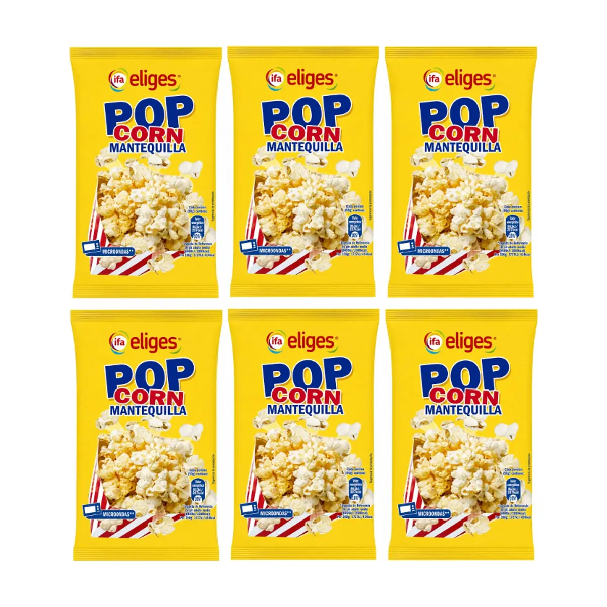 Rositas de maíz para microondas Ifa Eliges (6 x 100 g / 3.53 oz)