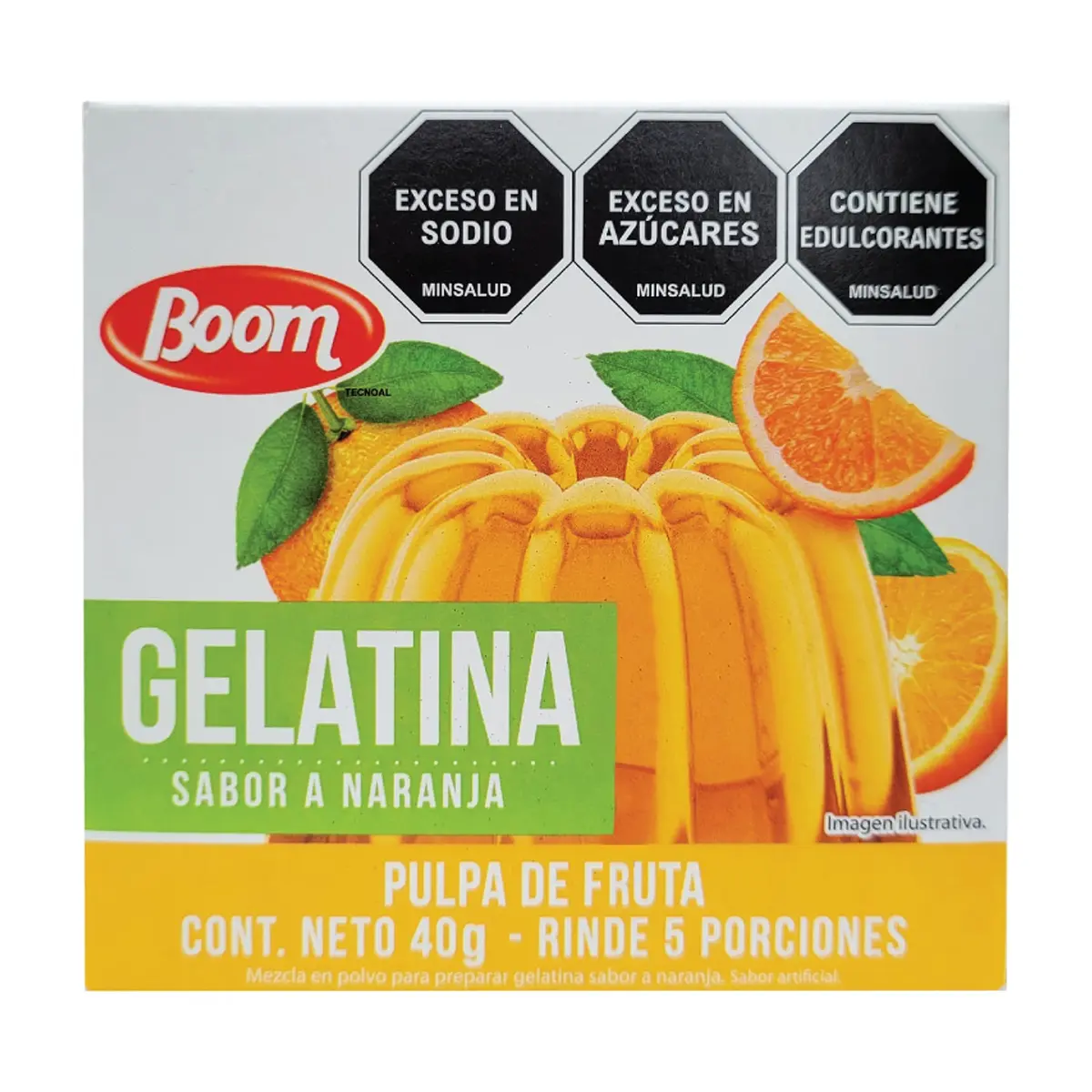 Gelatina sabor naranja boom (40 g / 1.41 oz)