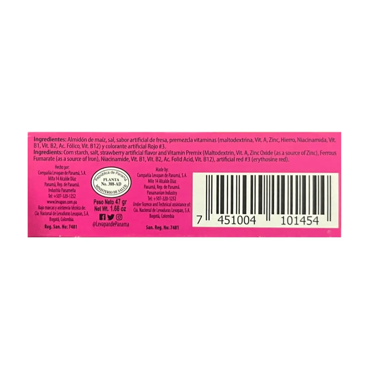 Crema de maicena sabor fresa Levapan (47 g / 1.65 oz) - Thumbnail 8