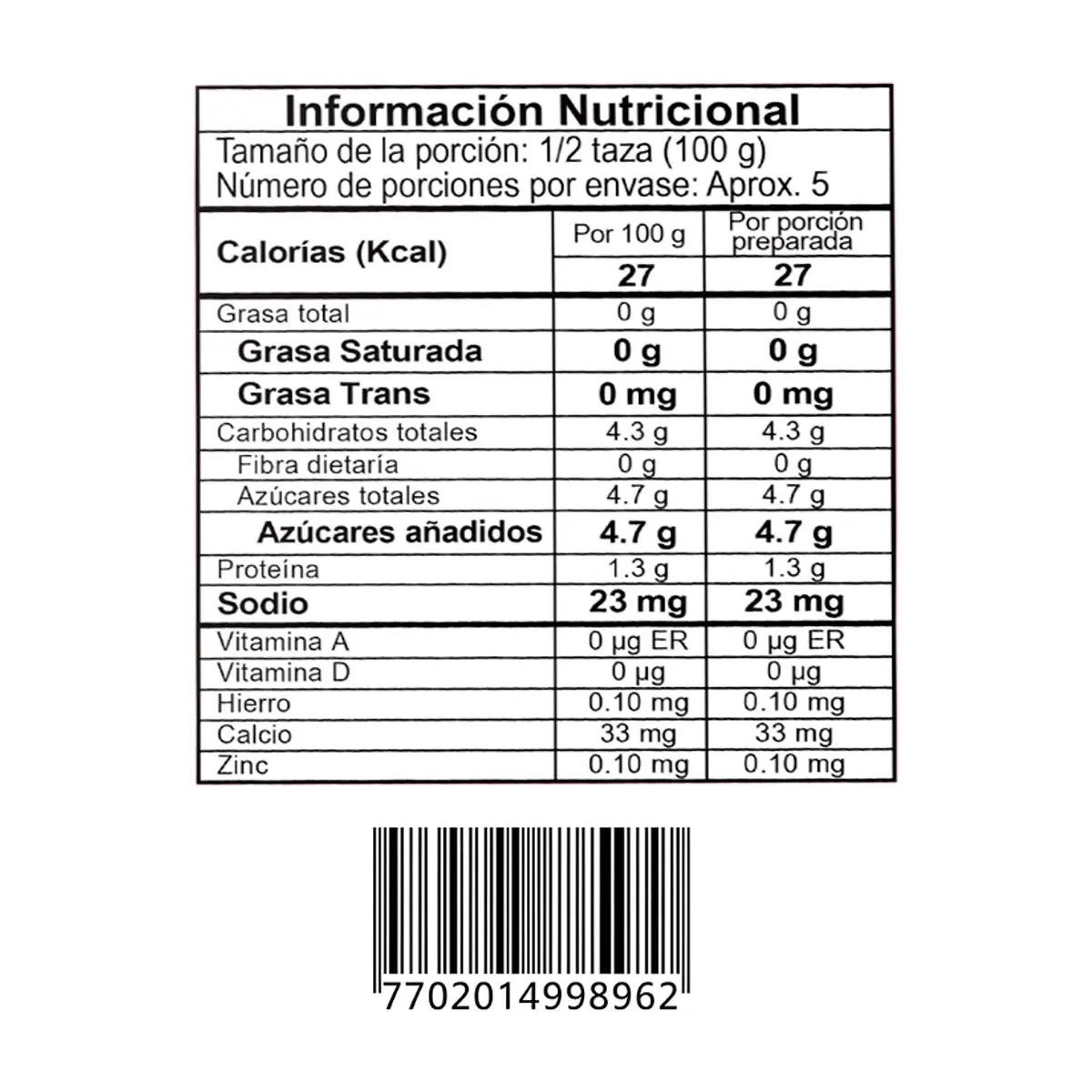 Gelatina sabor a piña Gel’hada (35 g / 1.23 oz) - Thumbnail 3